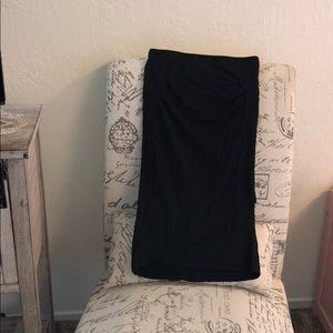 Vici Black Modal Pencil Wrap Skirt